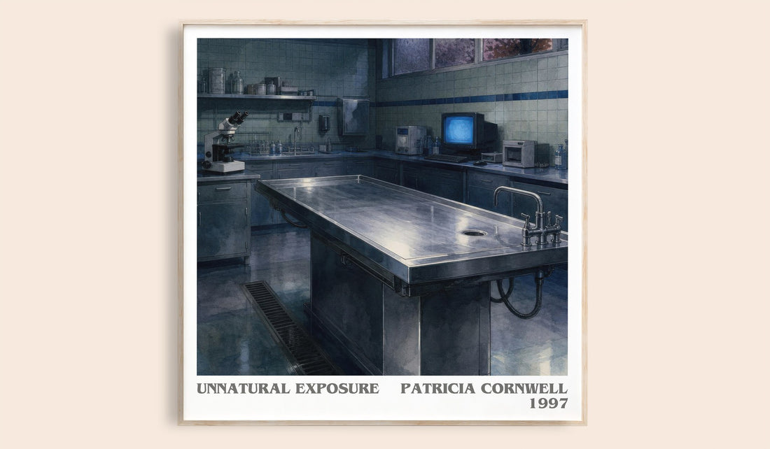Unnatural Exposure literary book poster by Patricia Cornwell – framed literary art print