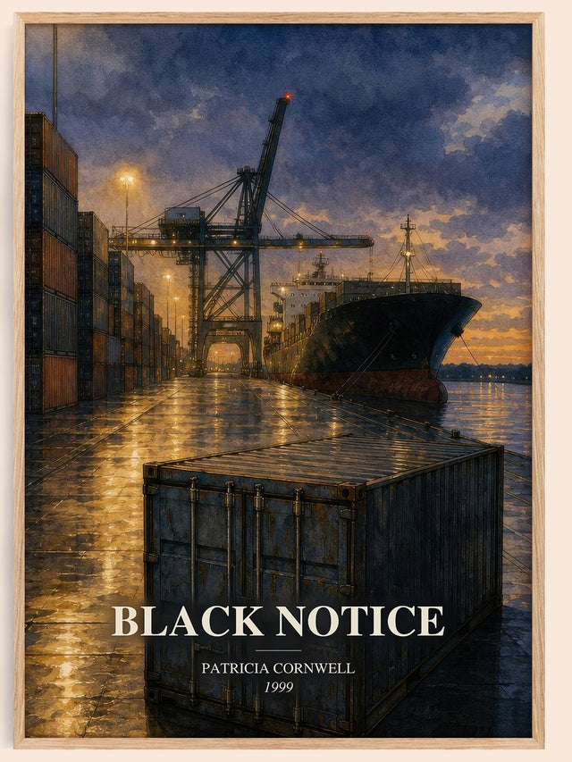 Black Notice Book Watercolour Illustration by Patricia Cornwell