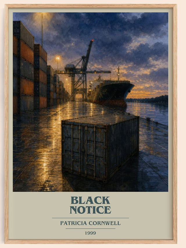 Black Notice Book Cover Poster by Patricia Cornwell