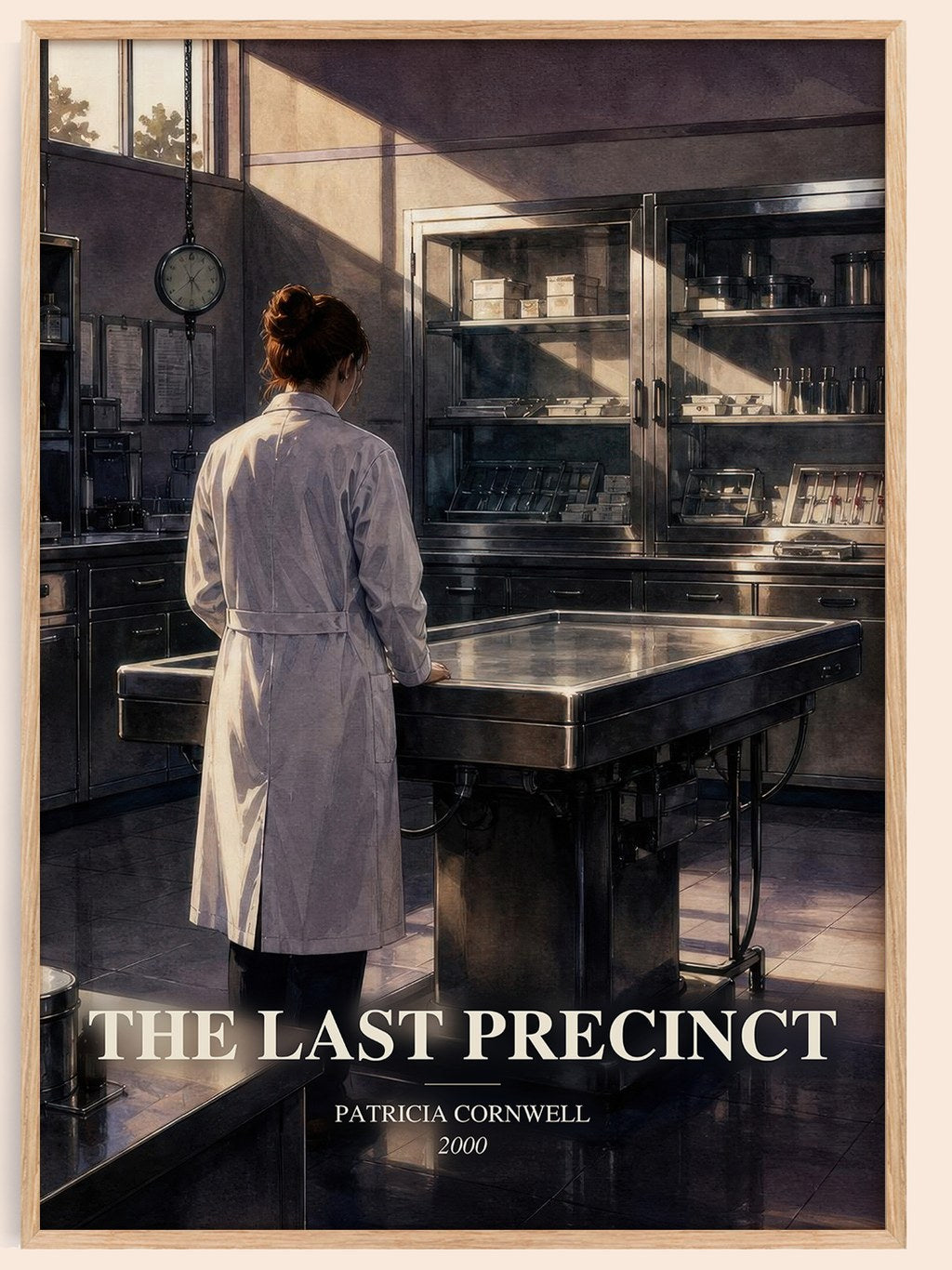 The Last Precinct watercolour book poster by Patricia Cornwell – framed literary art print