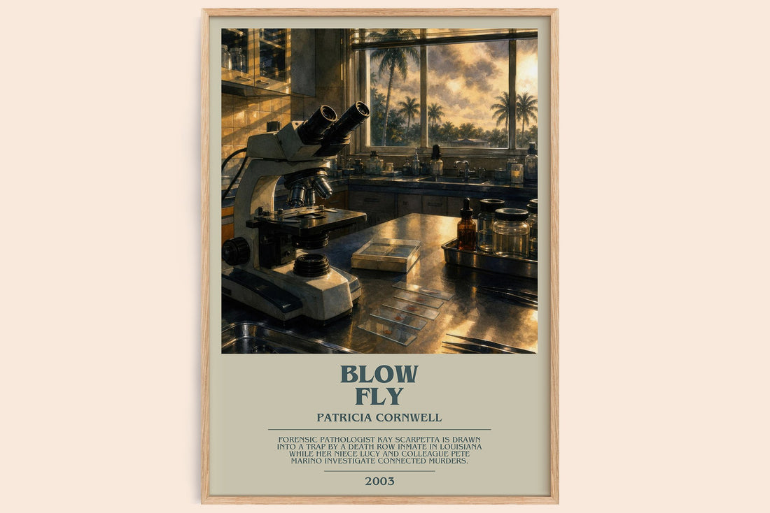 Blow Fly bookish book poster by Patricia Cornwell – framed literary art print