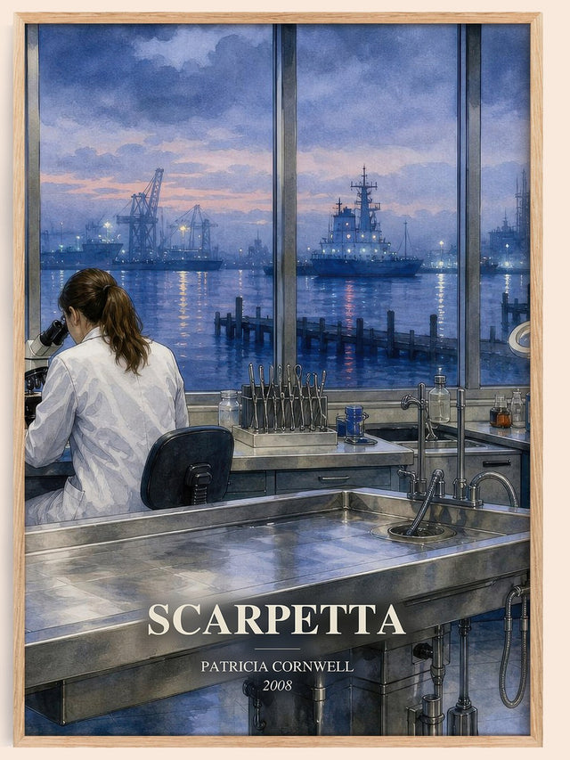 Scarpetta Book Watercolour Illustration by Patricia Cornwell