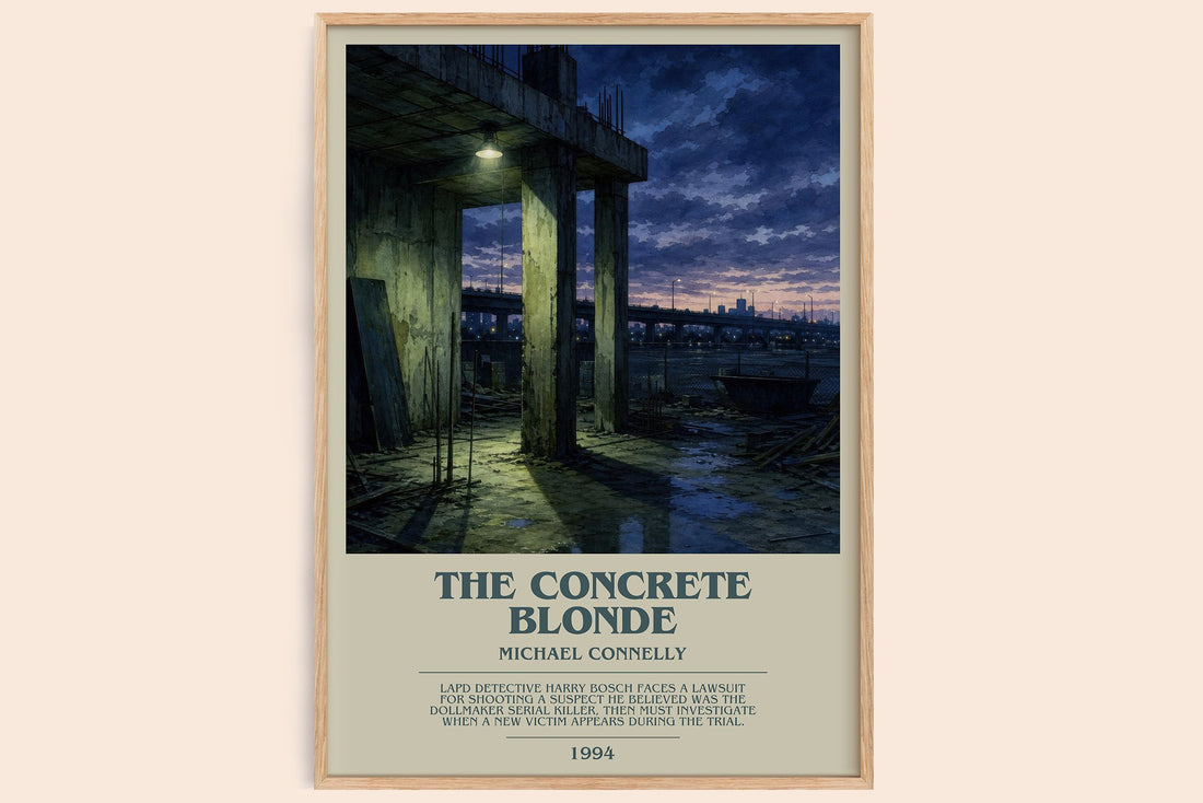 The Concrete Blonde bookish book poster by Michael Connelly – framed literary art print