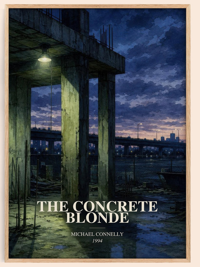 The Concrete Blonde Book Watercolour Illustration by Michael Connelly