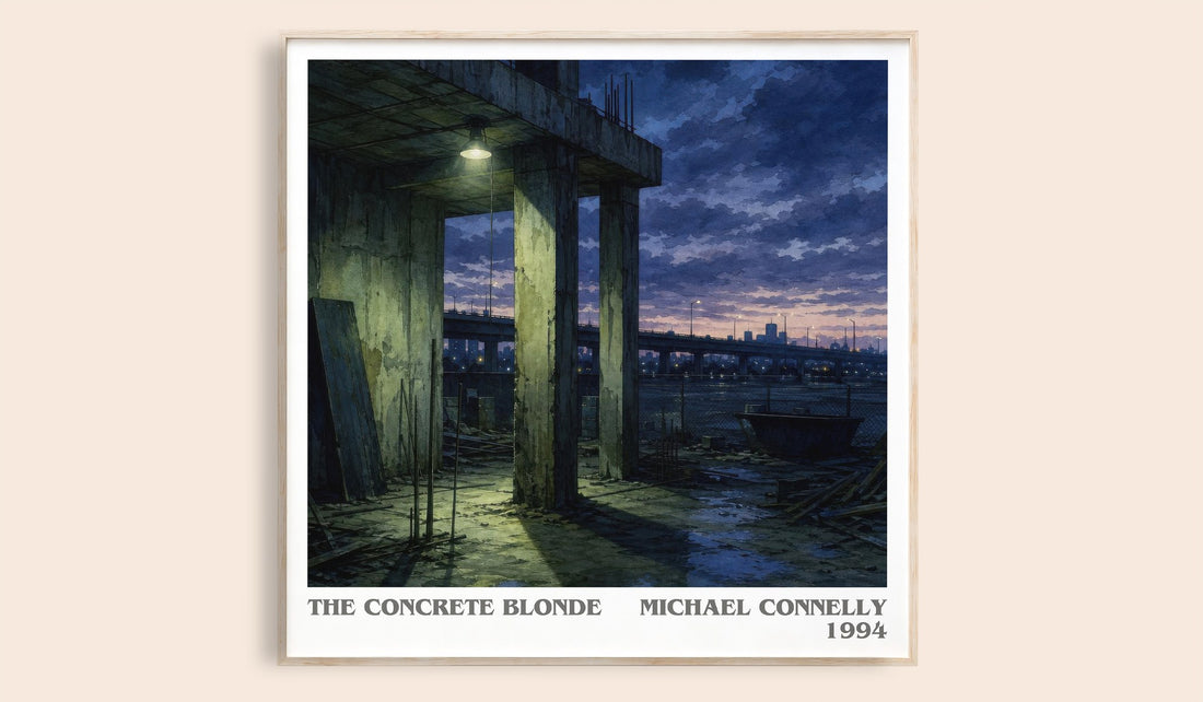 The Concrete Blonde literary book poster by Michael Connelly – framed literary art print