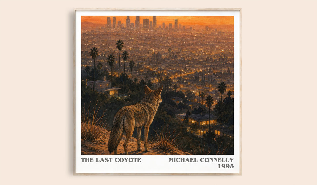 The Last Coyote literary book poster by Michael Connelly – framed literary art print