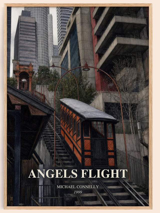 Angels Flight Book Watercolour Illustration by Michael Connelly
