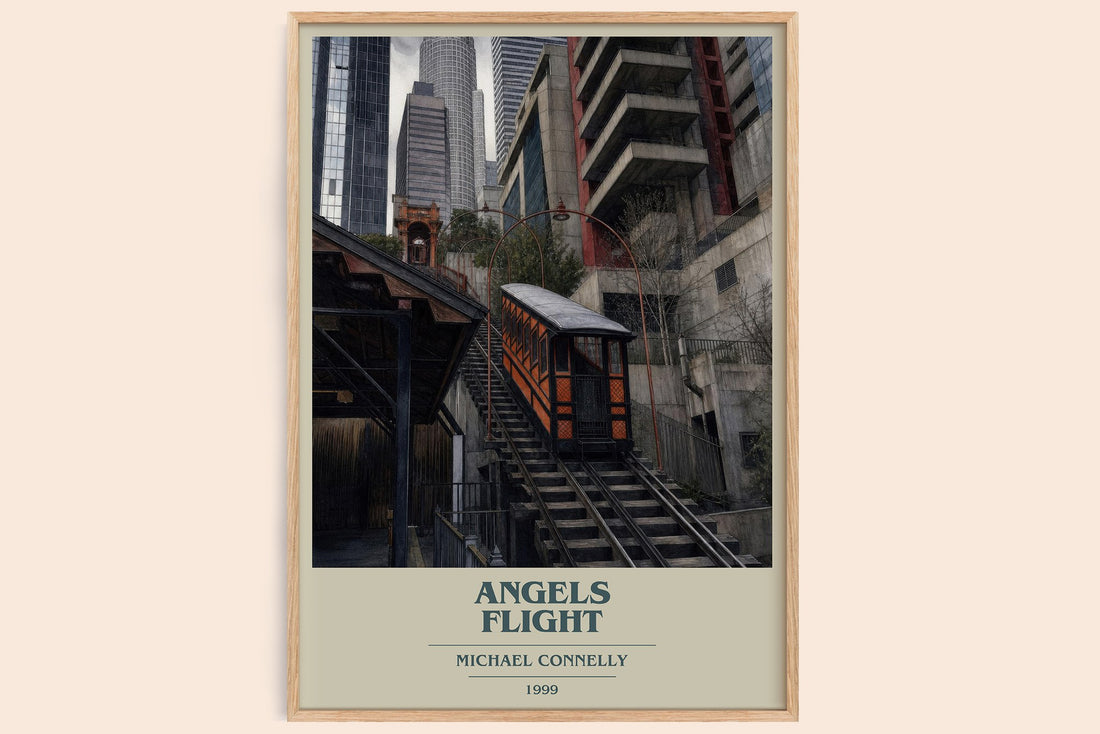 Angels Flight book cover book poster by Michael Connelly – framed literary art print