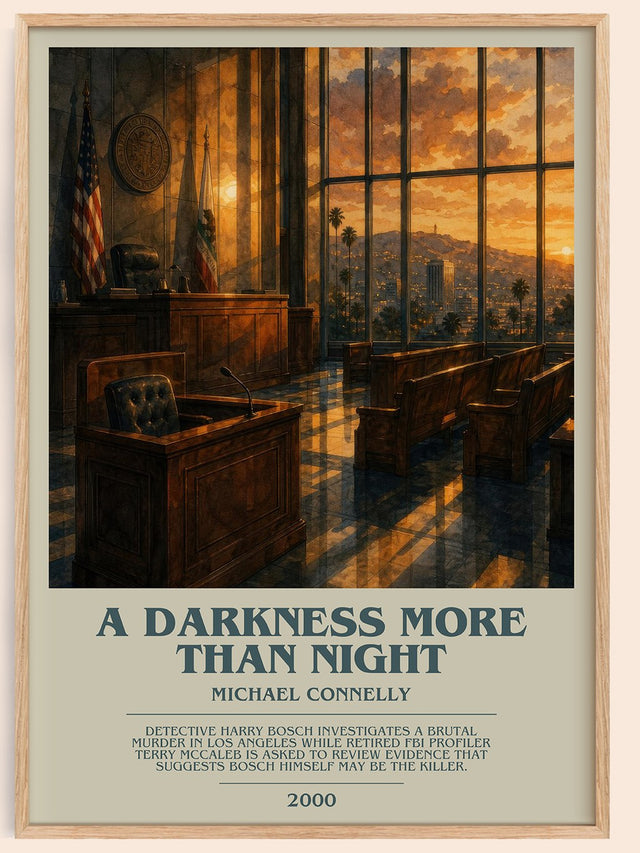 A Darkness More Than Night Bookish Wall Art by Michael Connelly