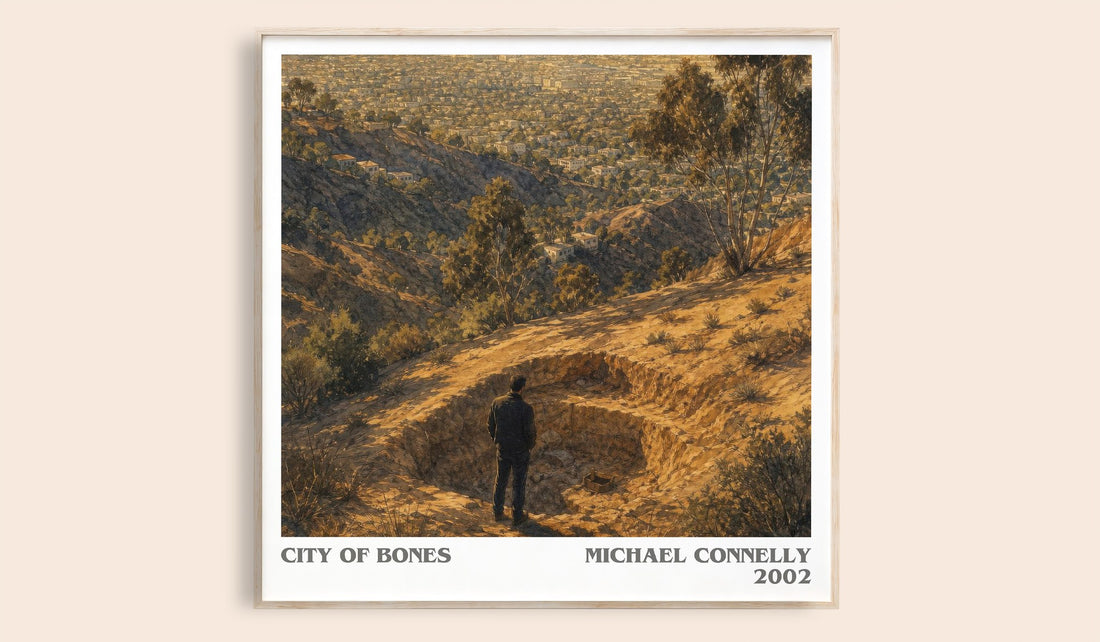 City of Bones literary book poster by Michael Connelly – framed literary art print