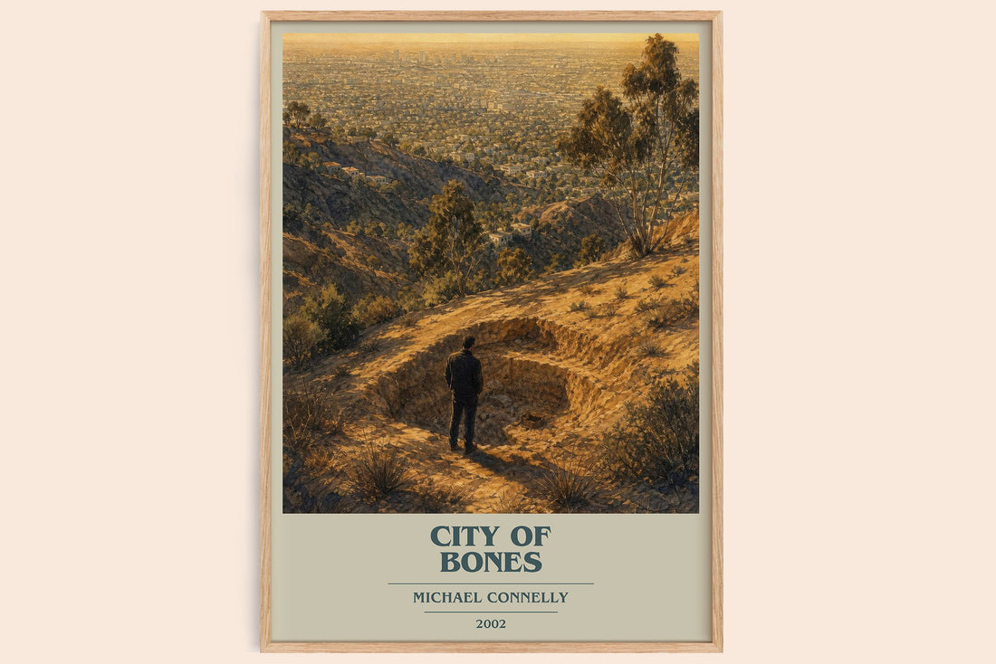 City of Bones book cover book poster by Michael Connelly – framed literary art print