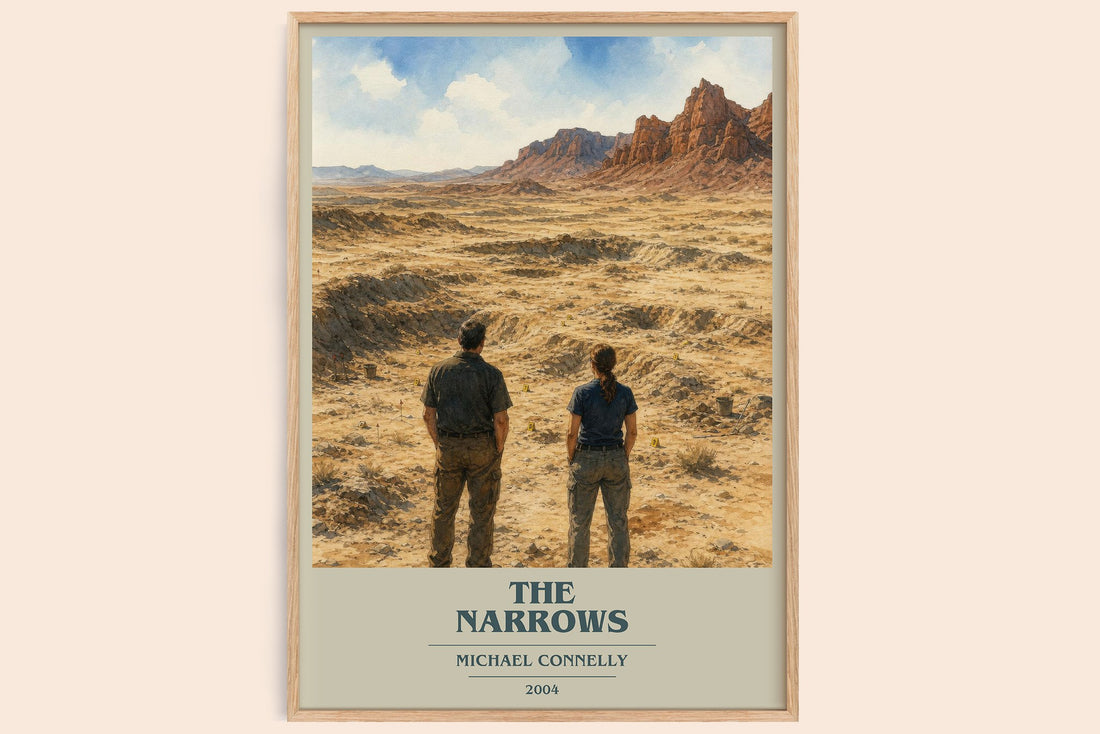 The Narrows book cover book poster by Michael Connelly – framed literary art print