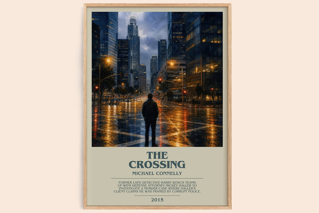 The Crossing bookish book poster by Michael Connelly – framed literary art print