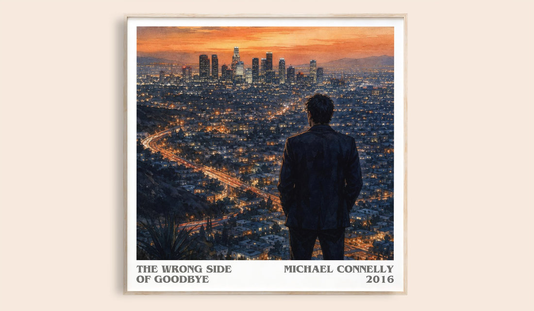 The Wrong Side of Goodbye literary book poster by Michael Connelly – framed literary art print