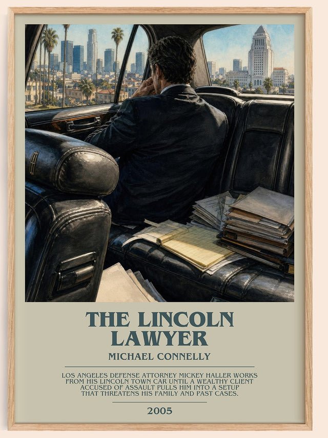 The Lincoln Lawyer Bookish Wall Art by Michael Connelly