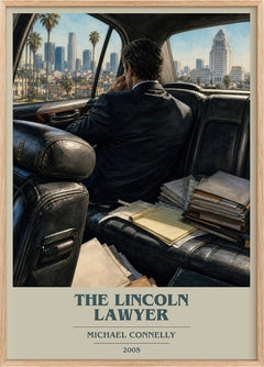 The Lincoln Lawyer Book Cover Poster by Michael Connelly