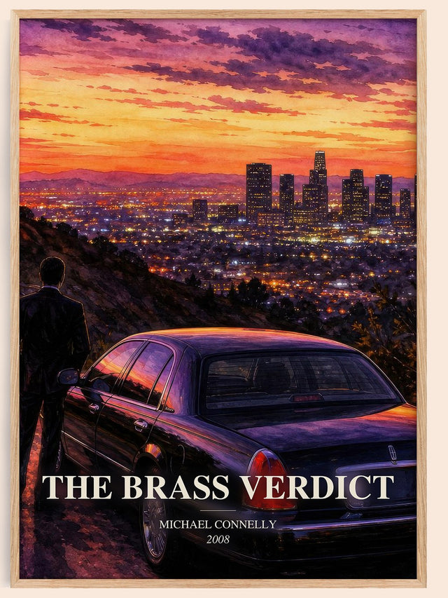 The Brass Verdict Book Watercolour Illustration by Michael Connelly