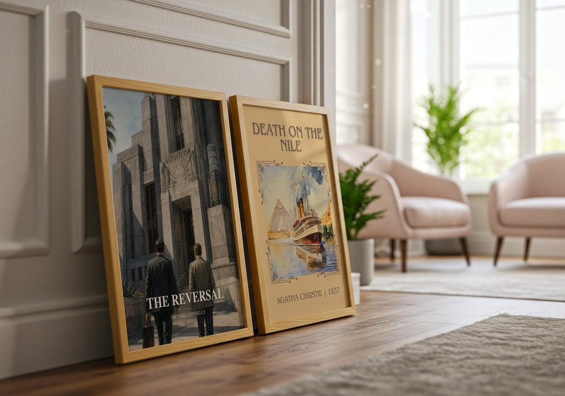The Reversal watercolour print framed by window – literary home decor