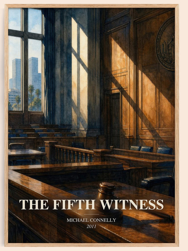 The Fifth Witness Book Watercolour Illustration by Michael Connelly