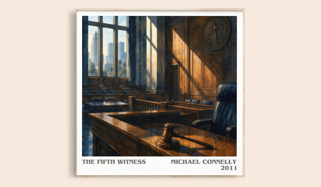 The Fifth Witness literary book poster by Michael Connelly – framed literary art print