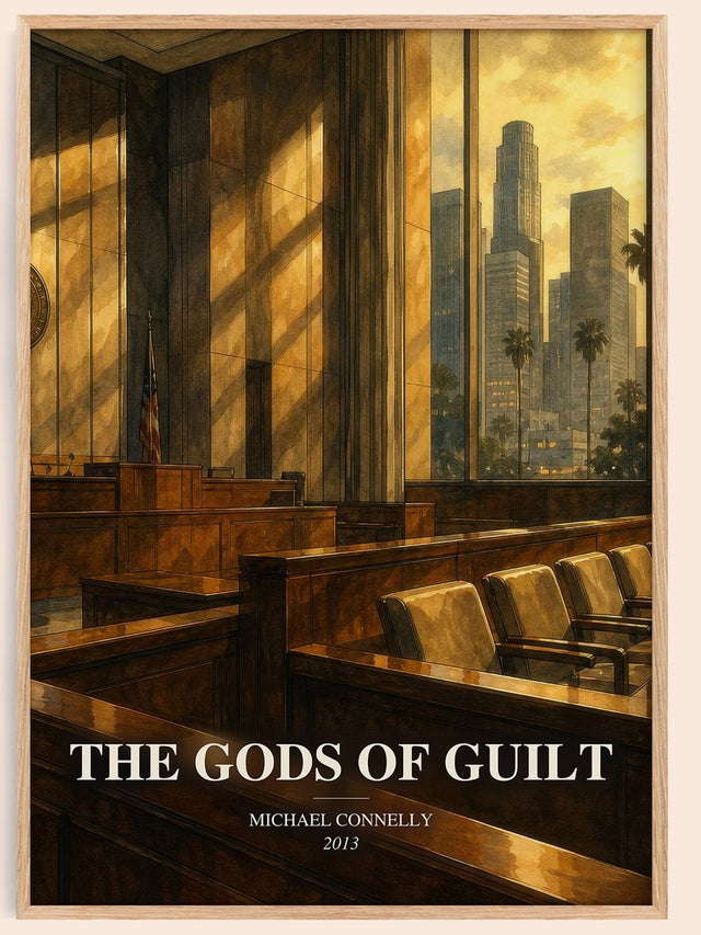 The Gods of Guilt Book Watercolour Illustration by Michael Connelly