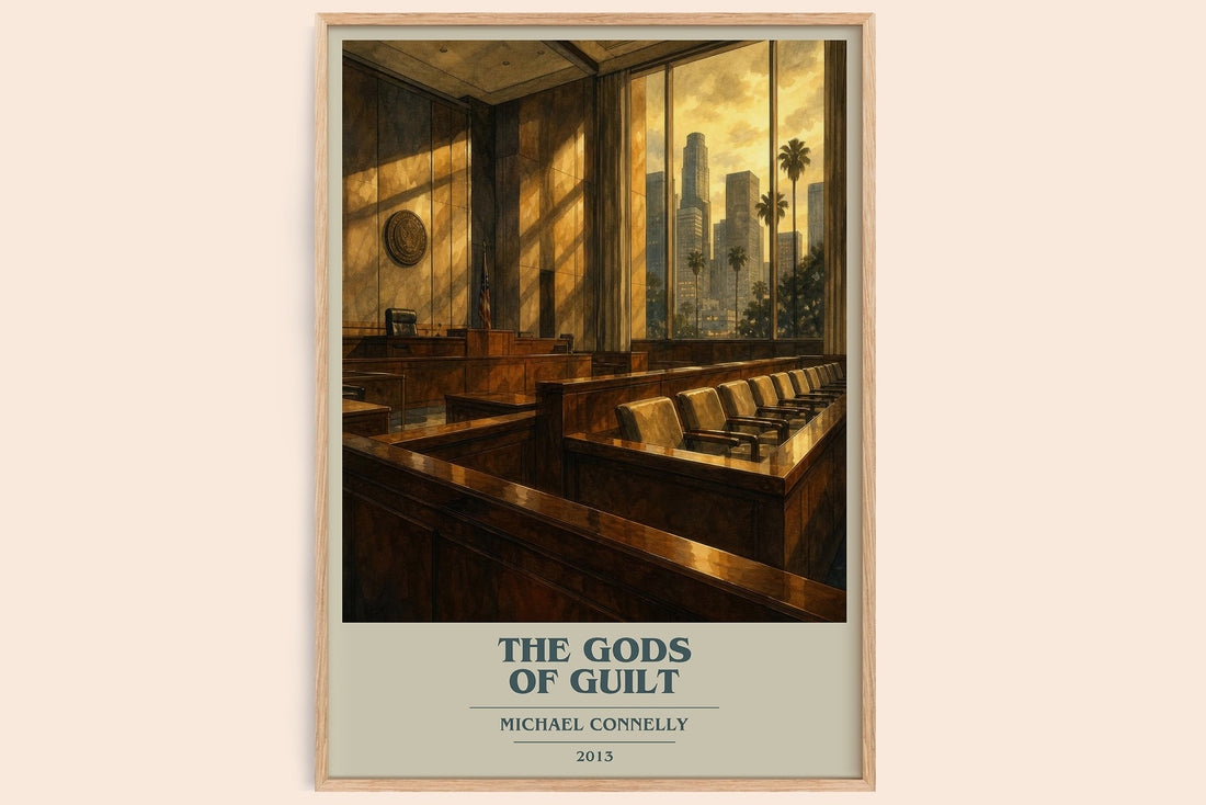 The Gods of Guilt book cover book poster by Michael Connelly – framed literary art print