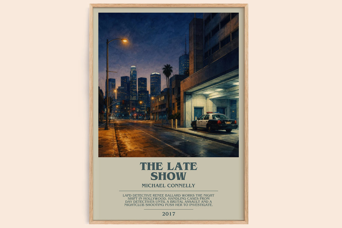 The Late Show bookish book poster by Michael Connelly – framed literary art print