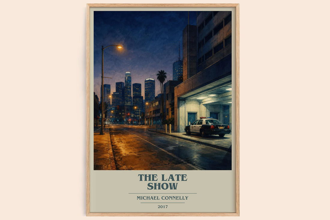 The Late Show book cover book poster by Michael Connelly – framed literary art print
