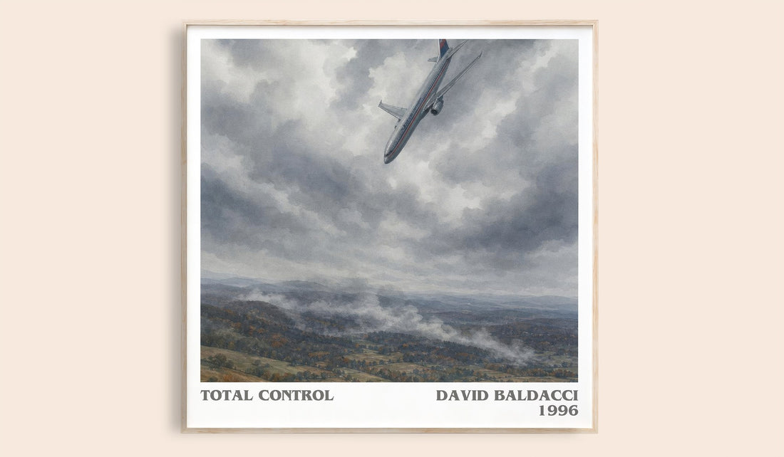 Total Control literary book poster by David Baldacci – framed literary art print