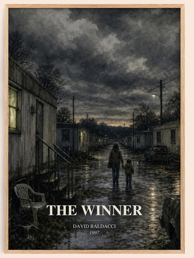 The Winner Book Watercolour Illustration by David Baldacci