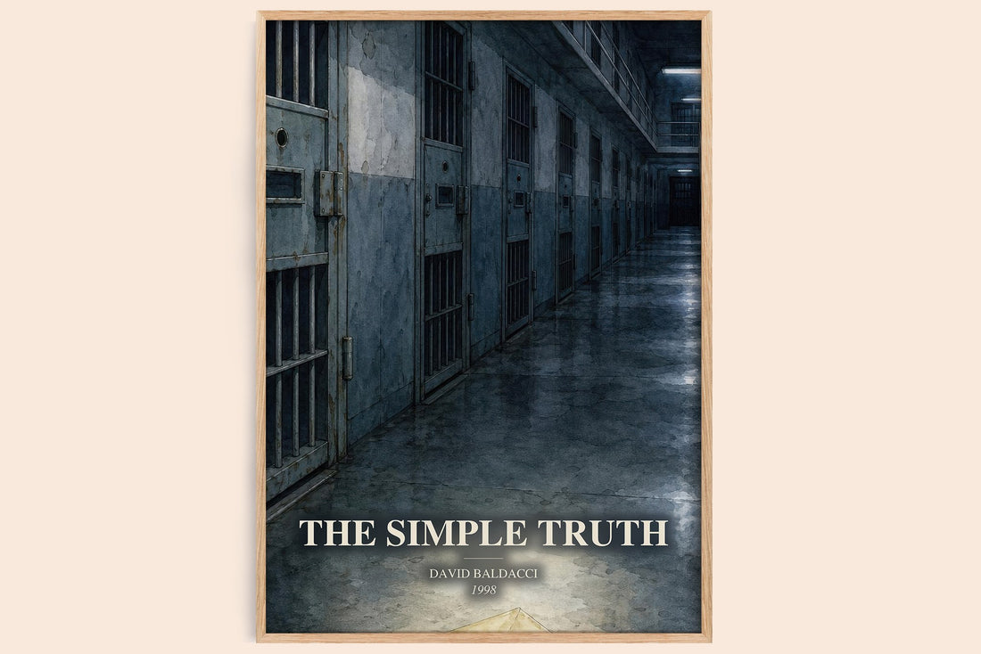 The Simple Truth watercolour book poster by David Baldacci – framed literary art print