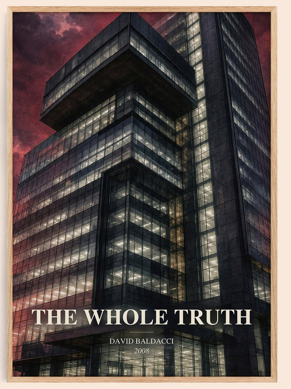 The Whole Truth watercolour book poster by David Baldacci – framed literary art print