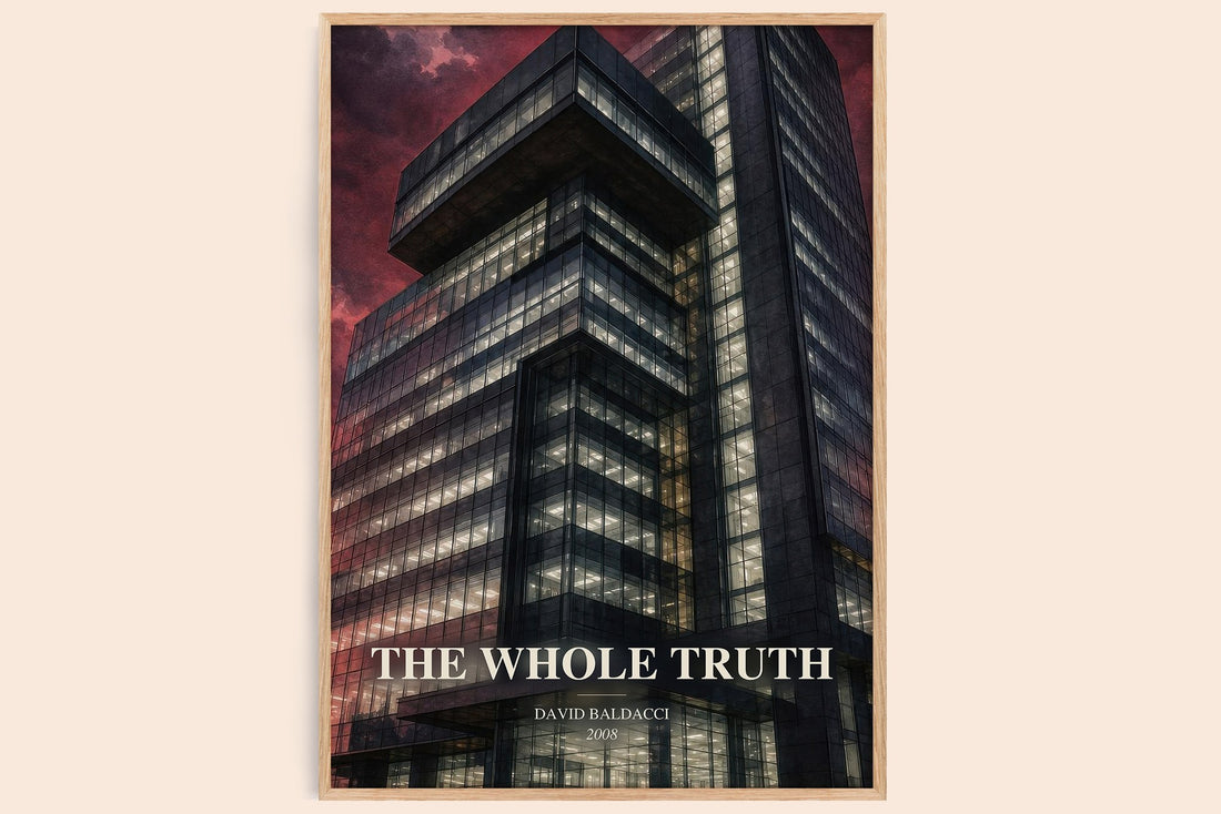 The Whole Truth watercolour book poster by David Baldacci – framed literary art print