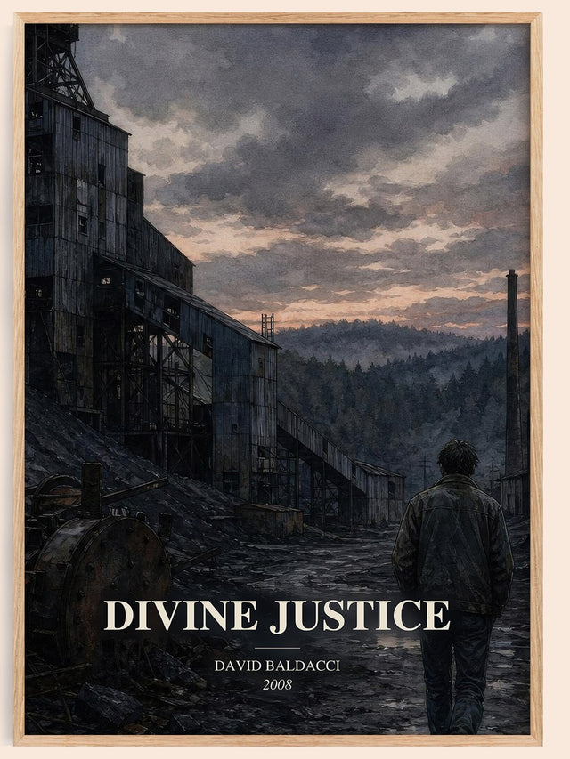 Divine Justice Book Watercolour Illustration by David Baldacci