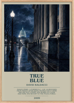 True Blue Bookish Wall Art by David Baldacci