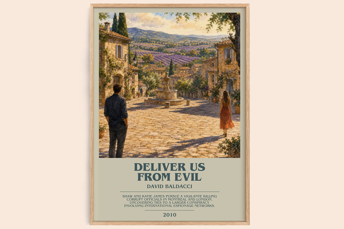 Deliver Us from Evil bookish book poster by David Baldacci – framed literary art print