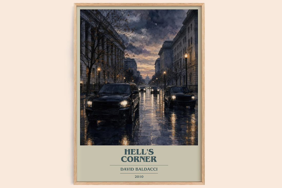 Hell's Corner book cover book poster by David Baldacci – framed literary art print