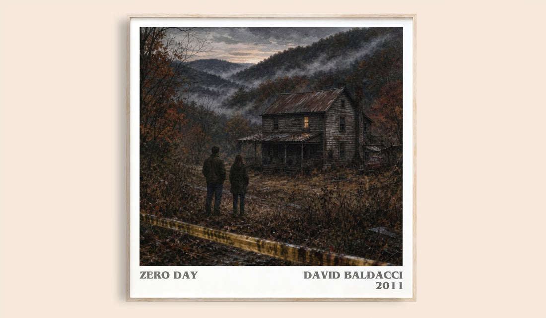 Zero Day literary book poster by David Baldacci – framed literary art print