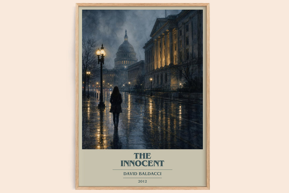 The Innocent book cover book poster by David Baldacci – framed literary art print
