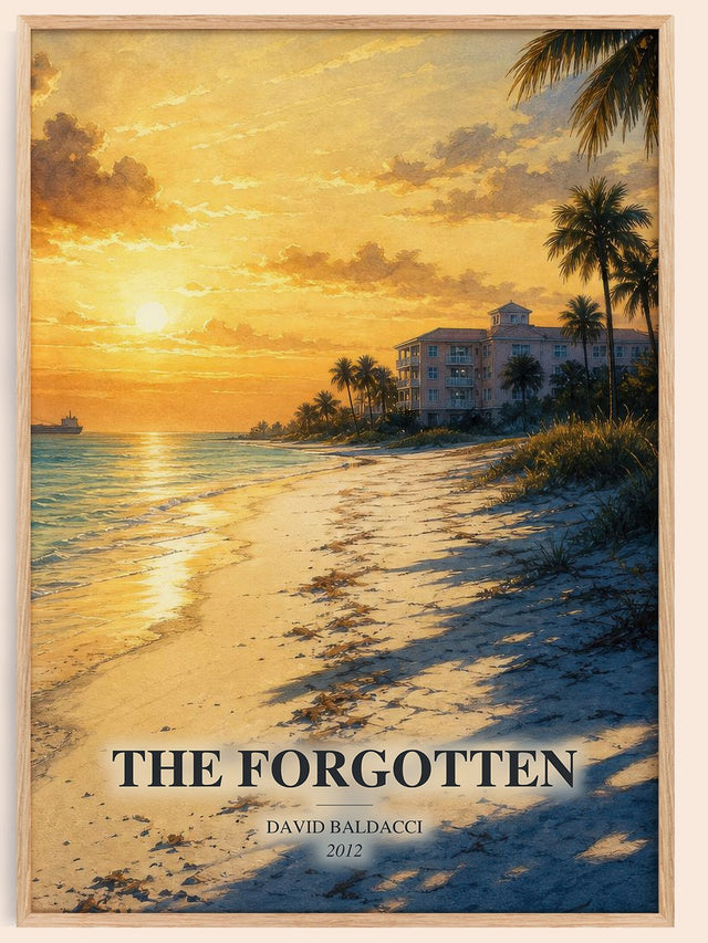The Forgotten Book Watercolour Illustration by David Baldacci