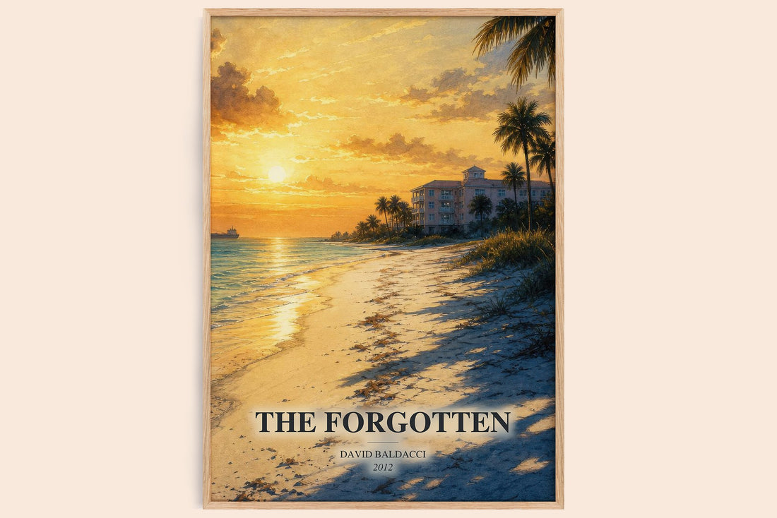 The Forgotten watercolour book poster by David Baldacci – framed literary art print