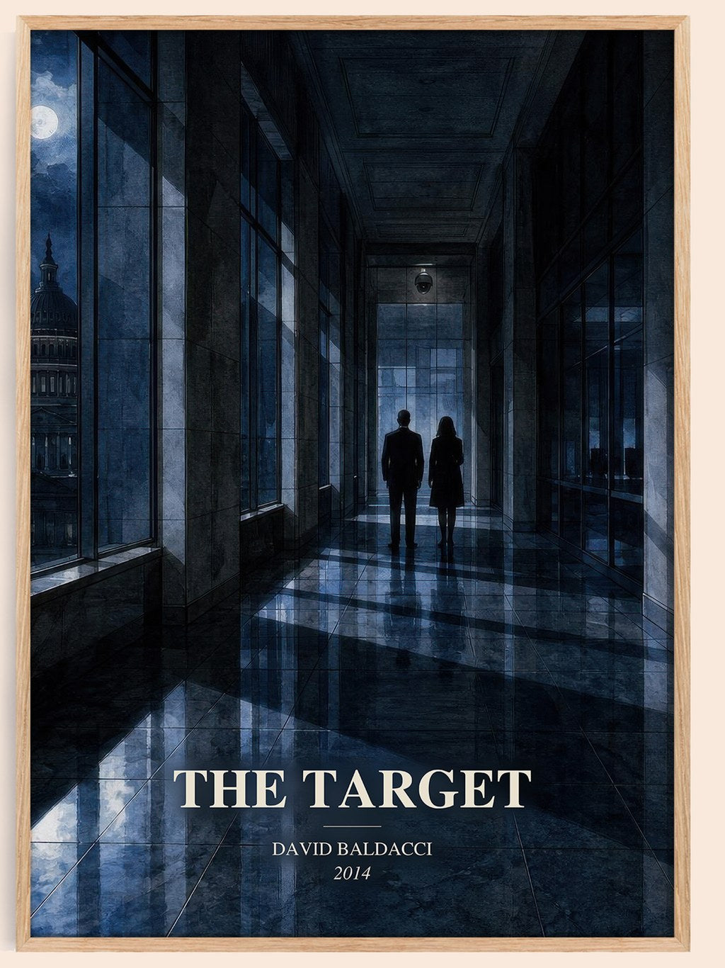 The Target watercolour book poster by David Baldacci – framed literary art print