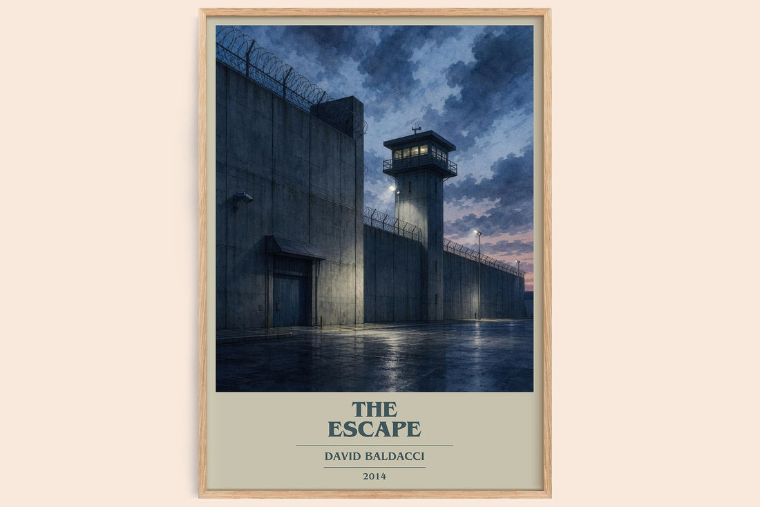 The Escape book cover book poster by David Baldacci – framed literary art print