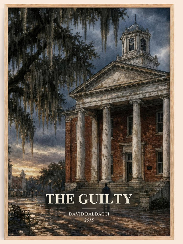 The Guilty Book Watercolour Illustration by David Baldacci