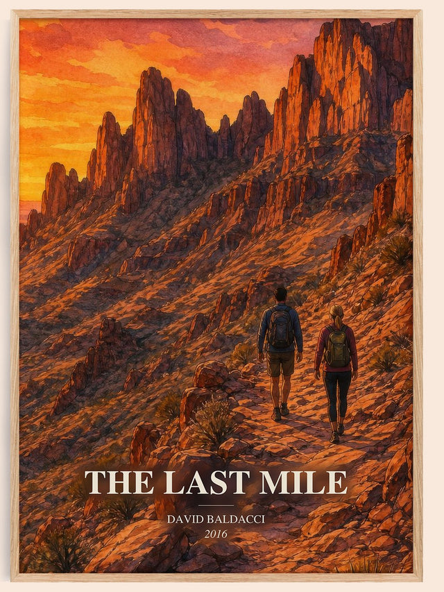The Last Mile Book Watercolour Illustration by David Baldacci