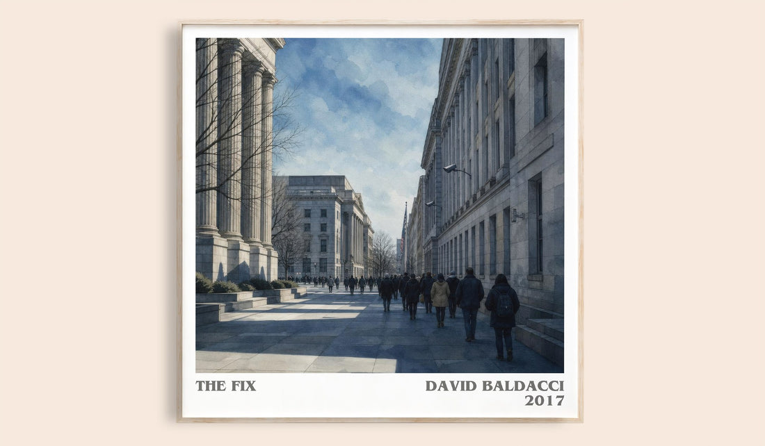 The Fix literary book poster by David Baldacci – framed literary art print