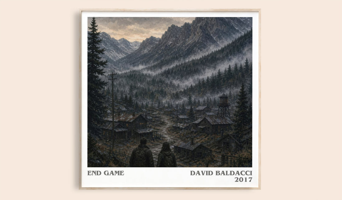 End Game literary book poster by David Baldacci – framed literary art print