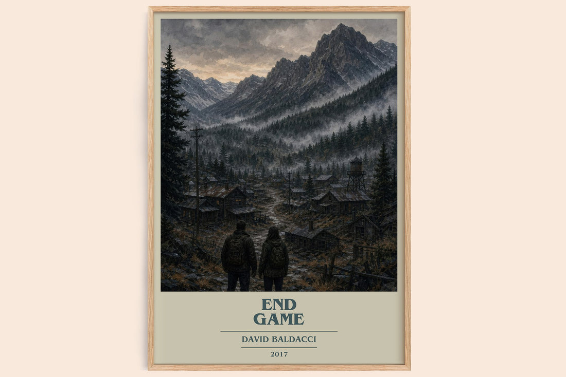 End Game book cover book poster by David Baldacci – framed literary art print