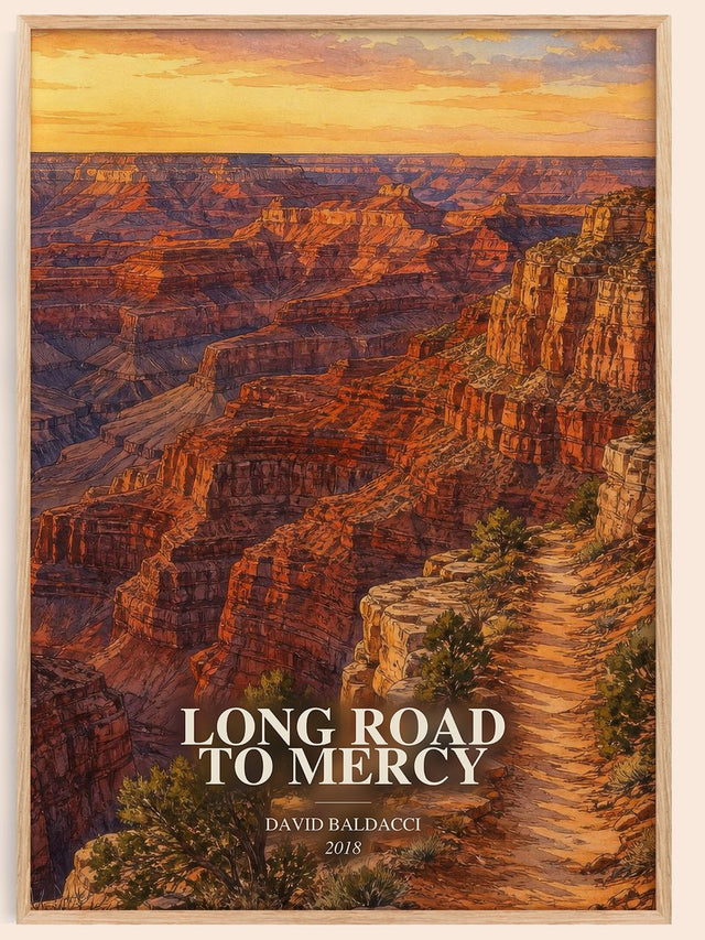 Long Road to Mercy Book Watercolour Illustration by David Baldacci