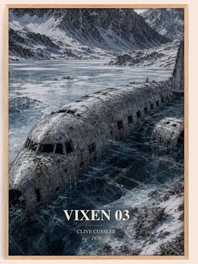 Vixen 03 Book Watercolour Illustration by Clive Cussler